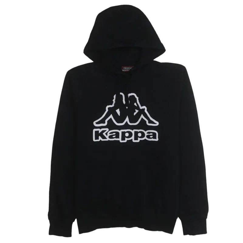 Kappa 90's Spellout Pullover Hoodie Large Black sold by Vintage Club