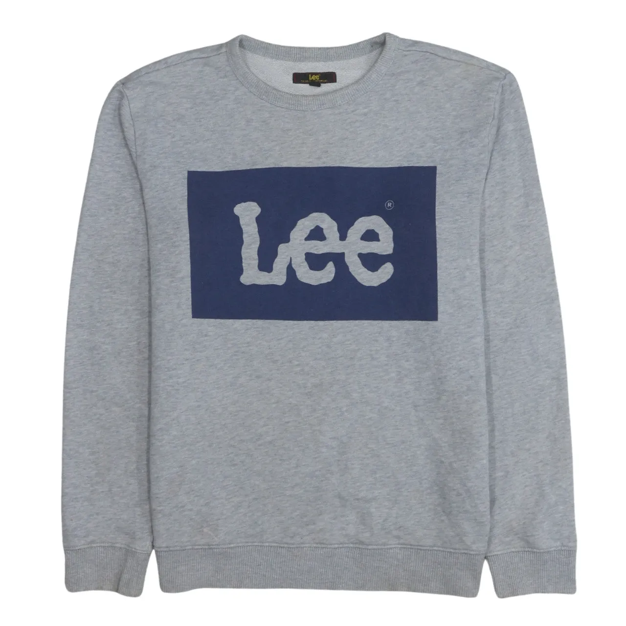 Lee 90's Spellout Crew Neck Sweatshirt Small Grey sold by Vintage Club