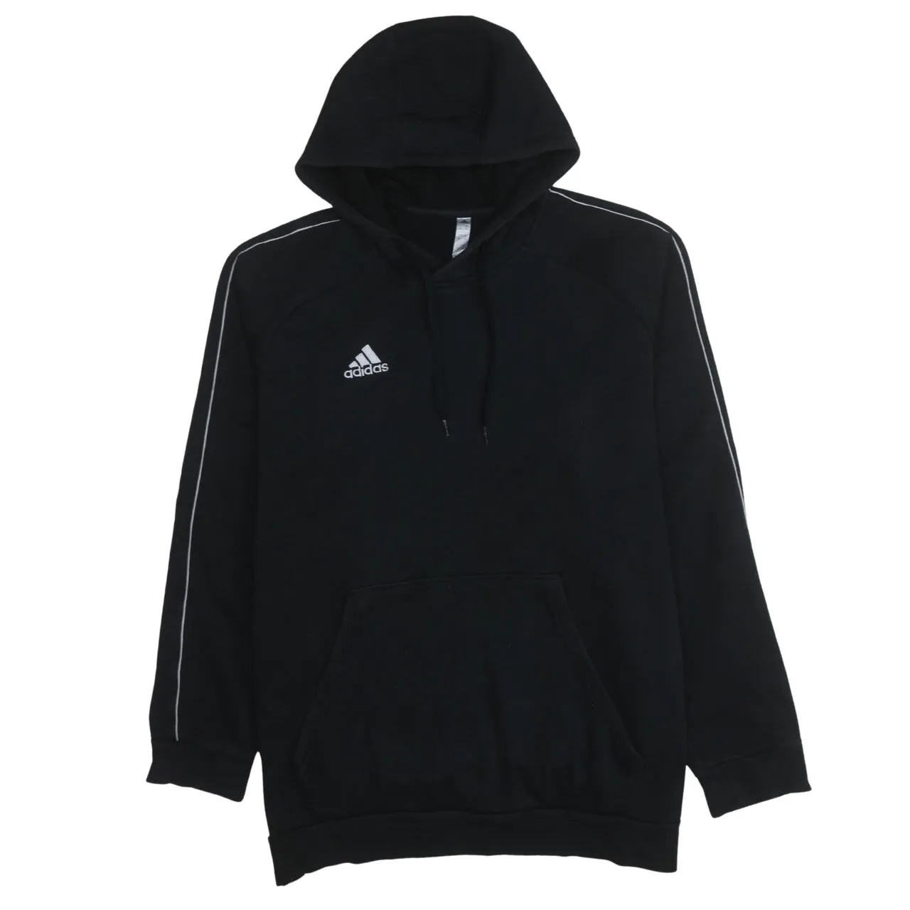 Adidas 90's Drawstring Pockets Pullover Hoodie XXLarge (2XL) Black sold by Vintage Club