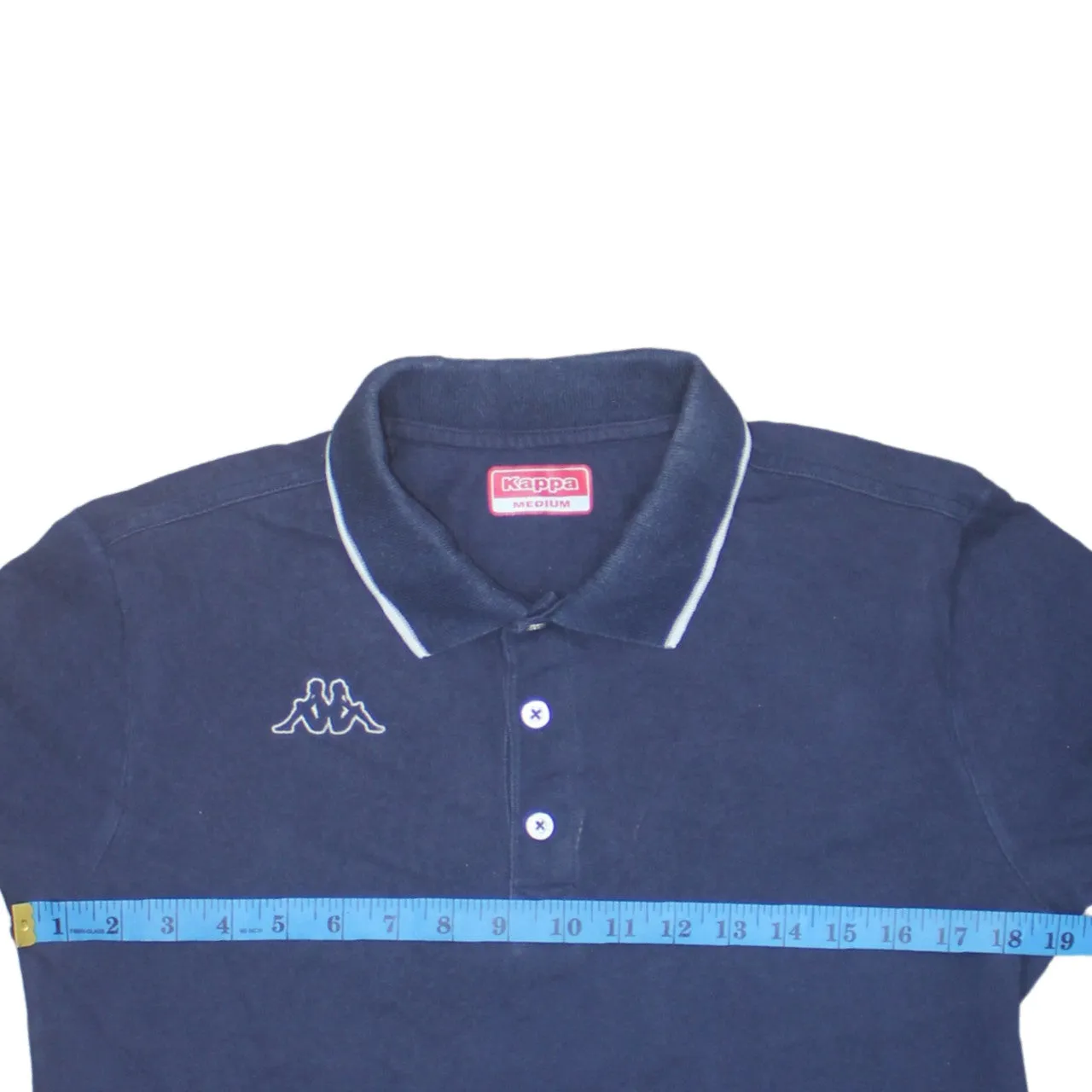 Kappa 90's Long Sleeve Quarter Button Polo Shirt Medium Navy Blue sold by Vintage Club product image thumbnail 5