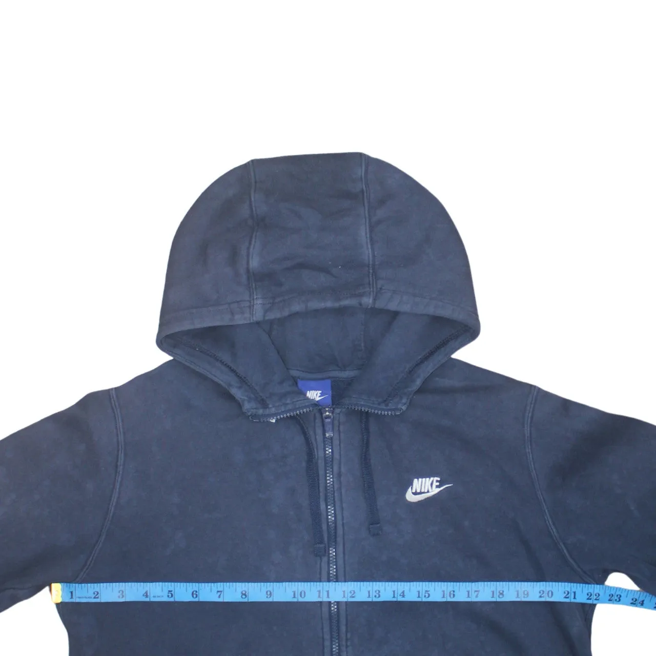 Nike 90's Swoosh Full Zip Up Hoodie Medium Navy Blue sold by Vintage Club product image thumbnail 5