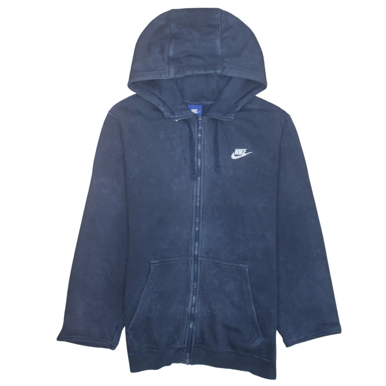 Nike 90's Swoosh Full Zip Up Hoodie Medium Navy Blue sold by Vintage Club