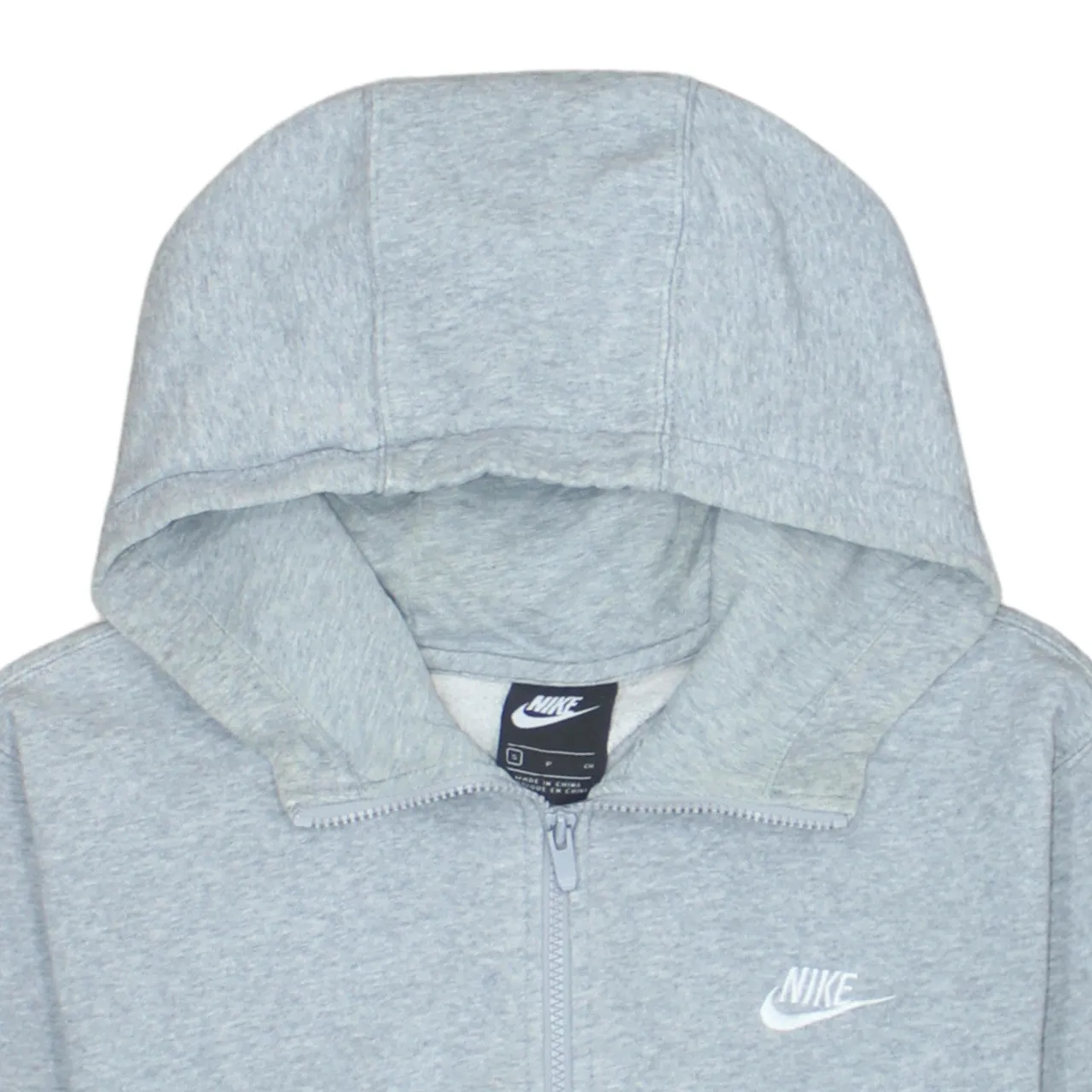 Nike 90's Swoosh Full Zip Up Hoodie Small Grey sold by Vintage Club product image thumbnail 3