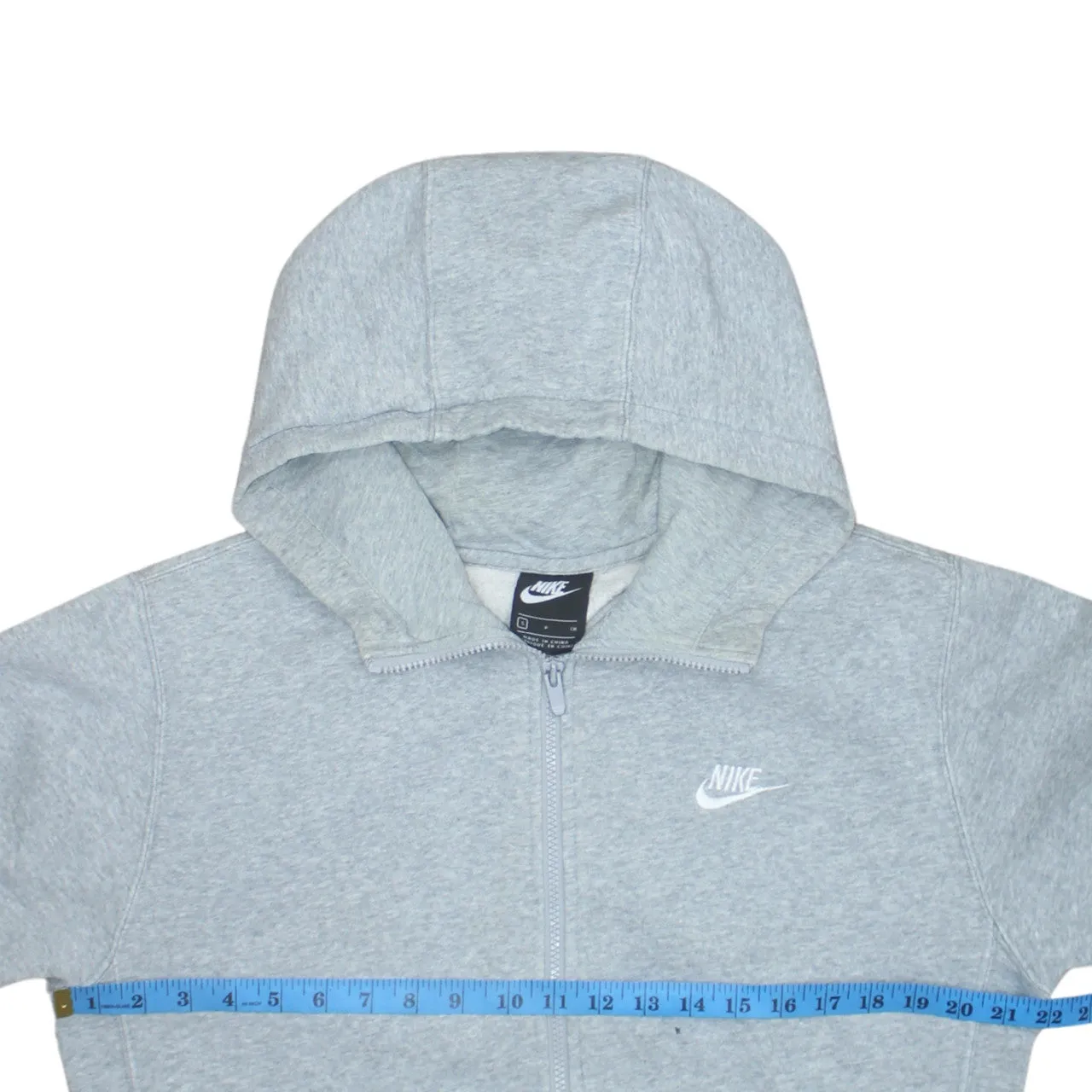 Nike 90's Swoosh Full Zip Up Hoodie Small Grey sold by Vintage Club product image thumbnail 5