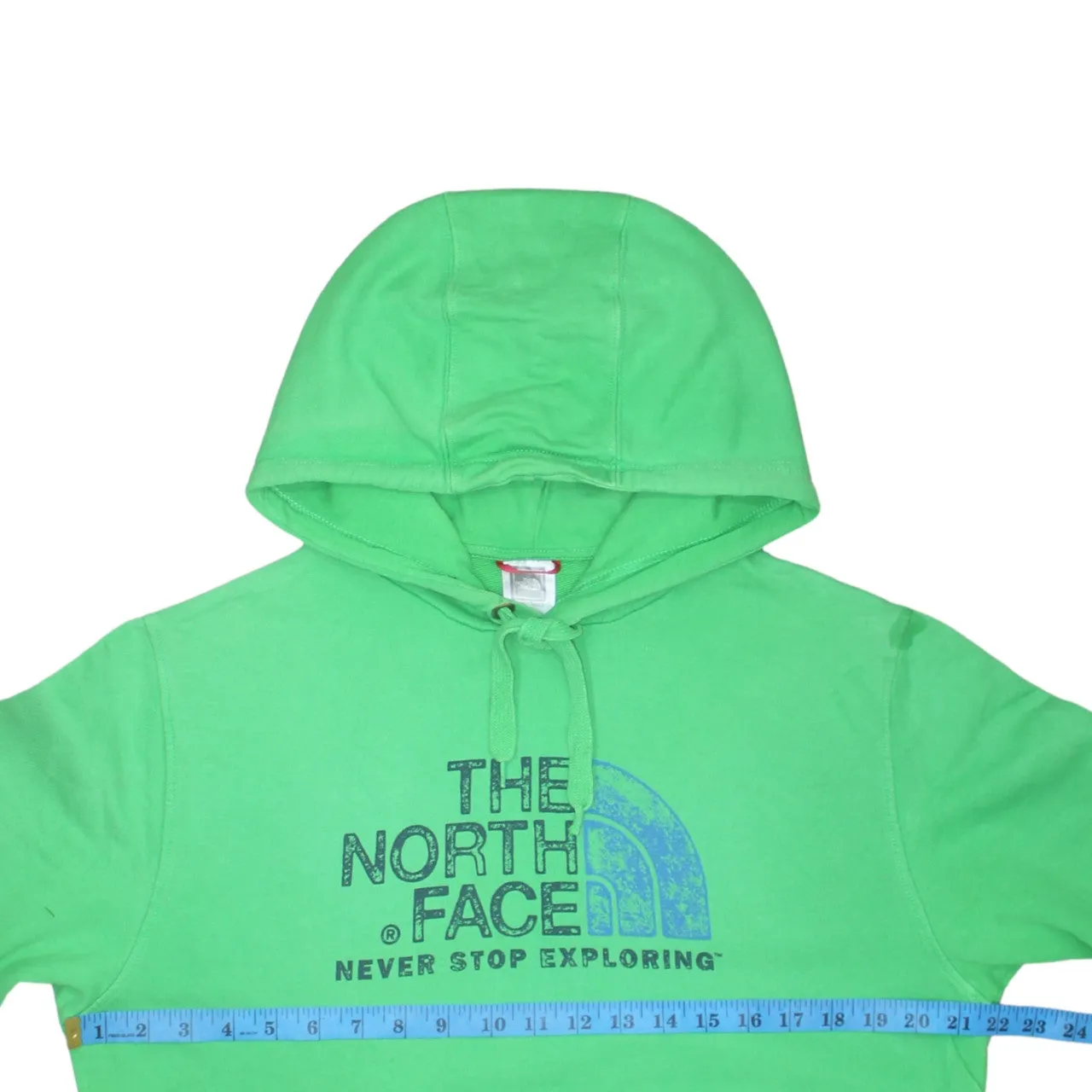 The North Face 90's Spellout Pullover Hoodie Medium Green sold by Vintage Club product image thumbnail 5