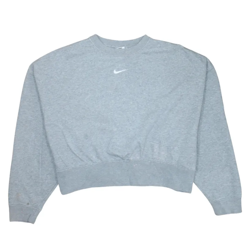 Nike 90's Center Middle Swoosh Crew Neck Sweatshirt XSmall Grey sold by Vintage Club