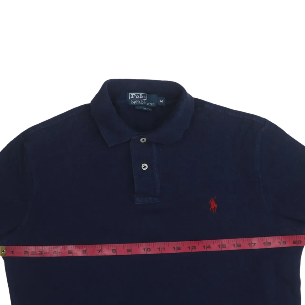 Polo Ralph Lauren 90's Long Sleeve Quarter Button Polo Shirt Medium Navy Blue sold by Vintage Club product image thumbnail 5