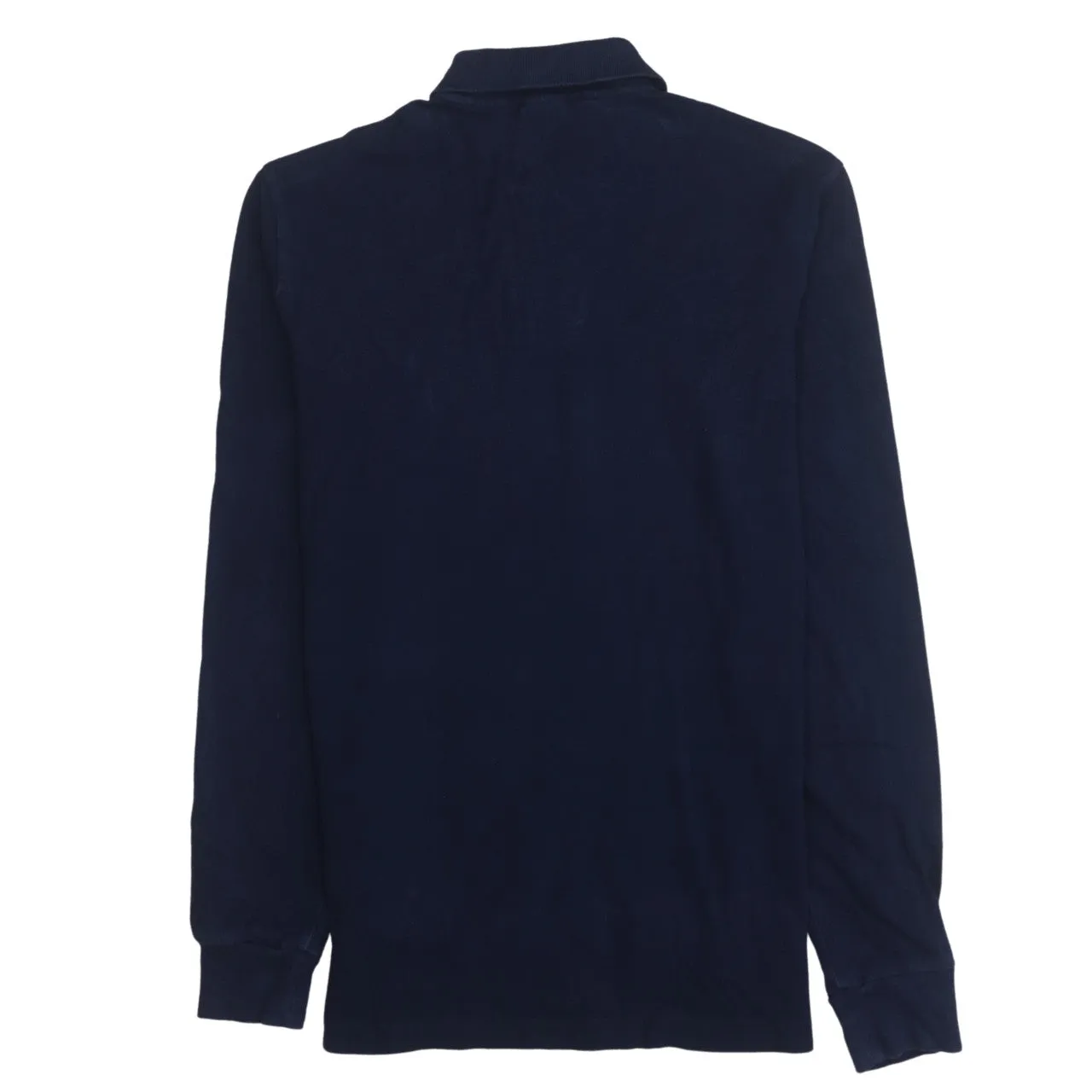 Polo Ralph Lauren 90's Long Sleeve Quarter Button Polo Shirt Medium Navy Blue sold by Vintage Club product image thumbnail 2