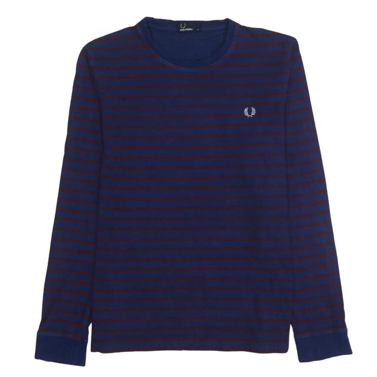 FRED PERRY 90's Lightweight Crew Neck Sweatshirt Medium Navy Blue sold by Vintage Club