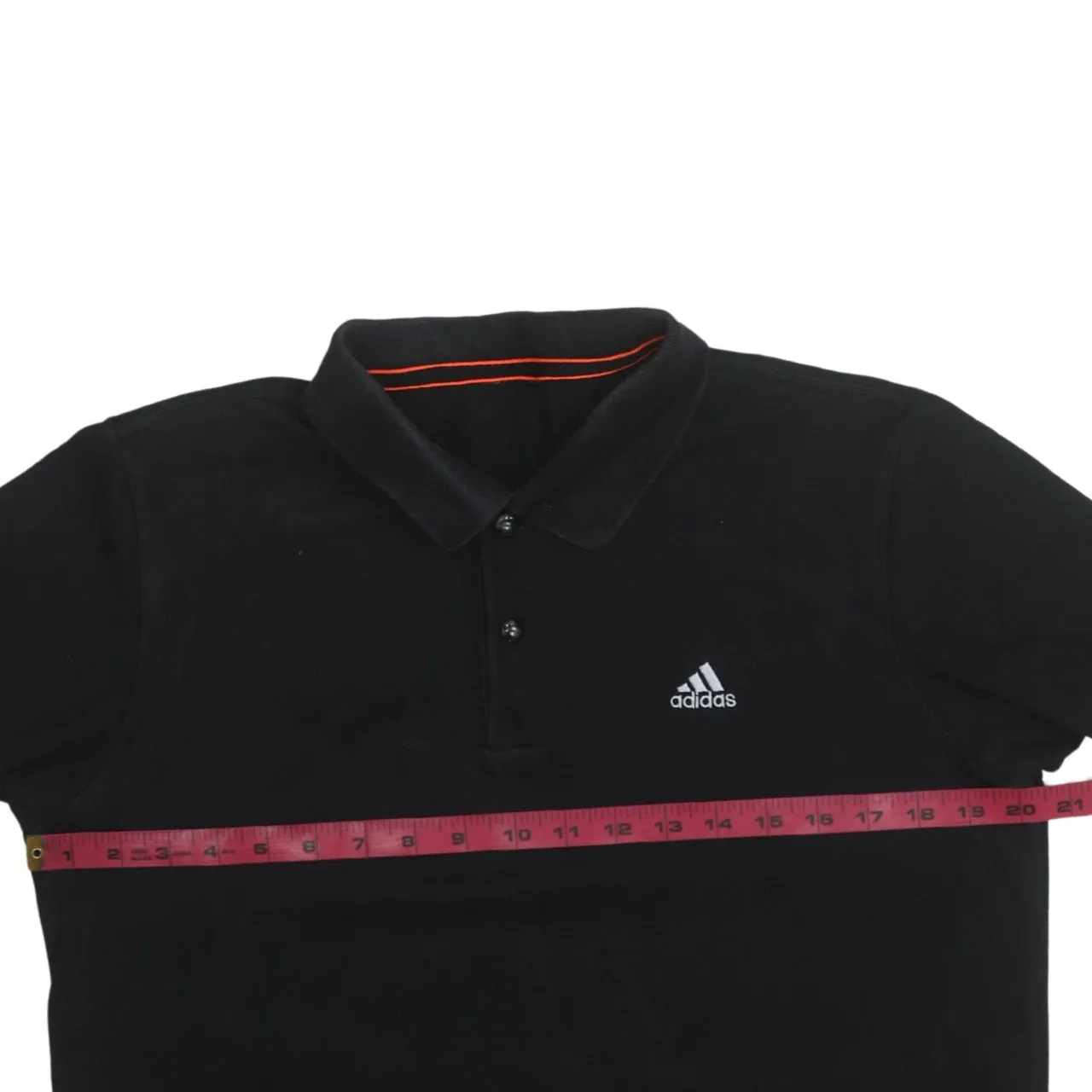 Adidas 90's Short Sleeves Quarter Button Polo Shirt Medium Black sold by Vintage Club product image thumbnail 5