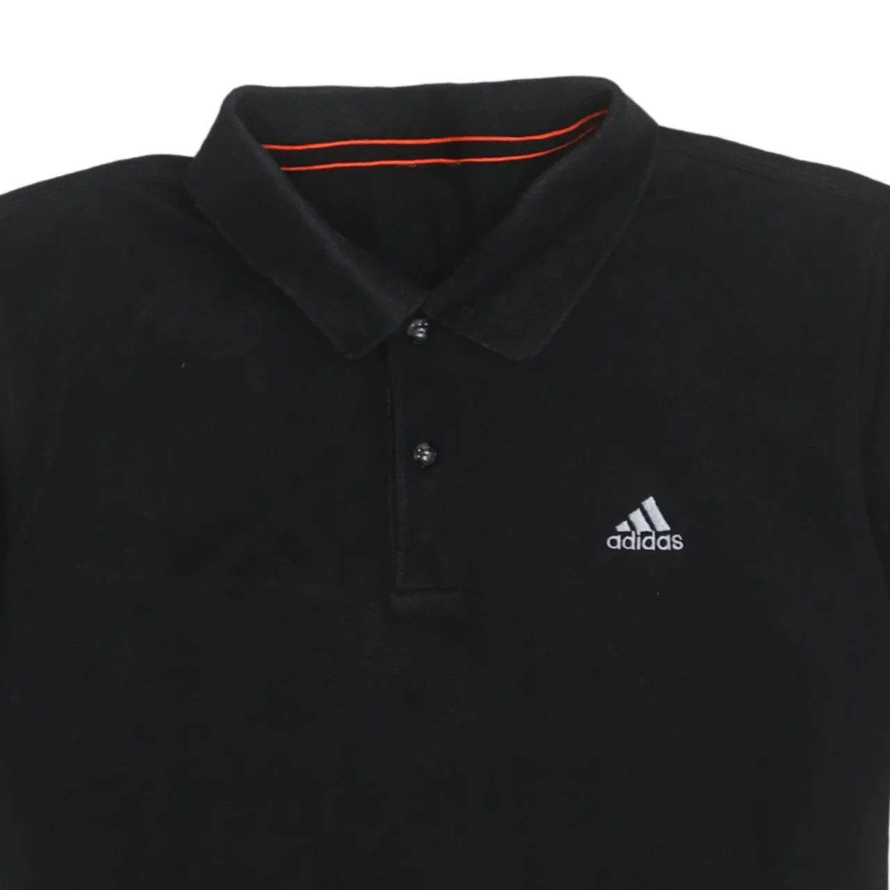 Adidas 90's Short Sleeves Quarter Button Polo Shirt Medium Black sold by Vintage Club product image thumbnail 3