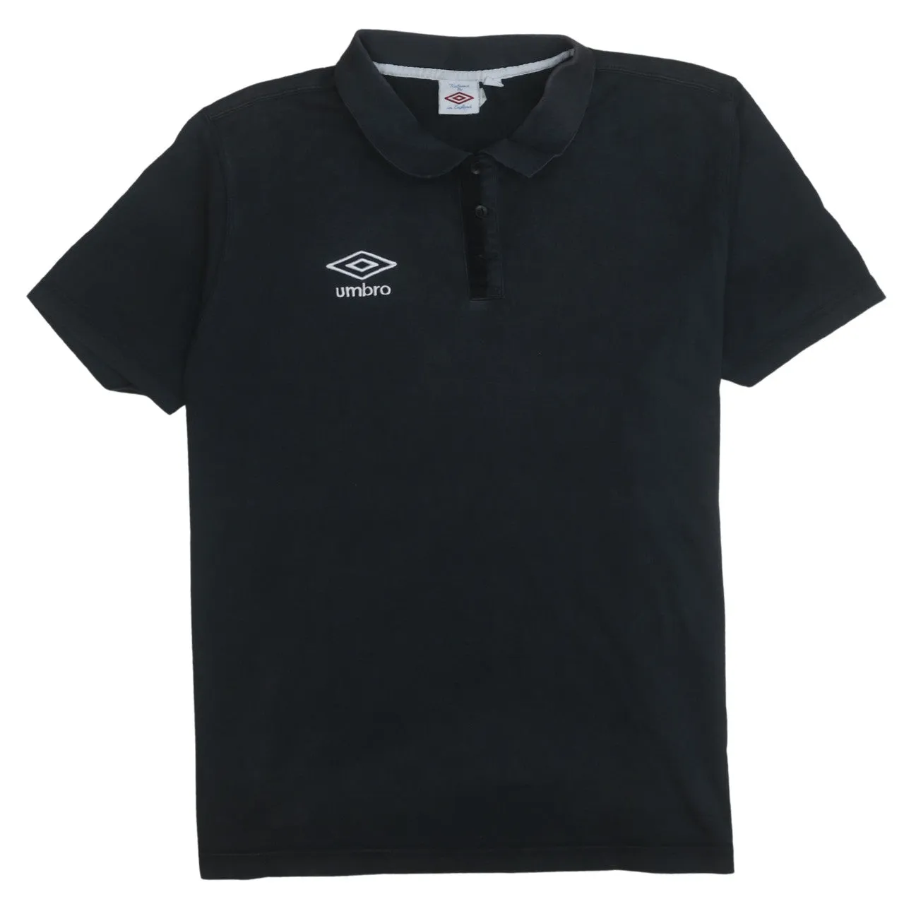 Umbro 90's Short Sleeves Quarter Button Polo Shirt XXLarge (2XL) Black sold by Vintage Club
