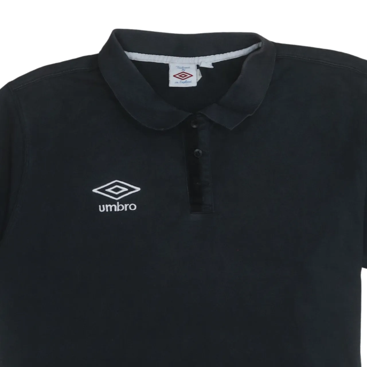 Umbro 90's Short Sleeves Quarter Button Polo Shirt XXLarge (2XL) Black sold by Vintage Club product image thumbnail 3