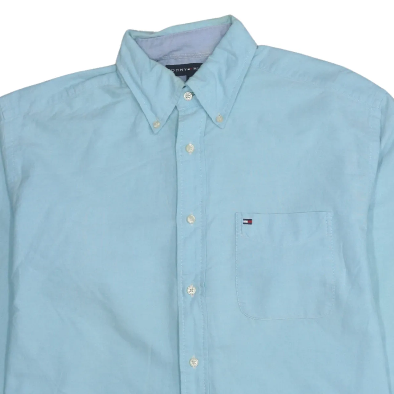 Tommy Hilfiger 90's Long Sleeve Button Up Shirt Medium Blue sold by Vintage Club product image thumbnail 3