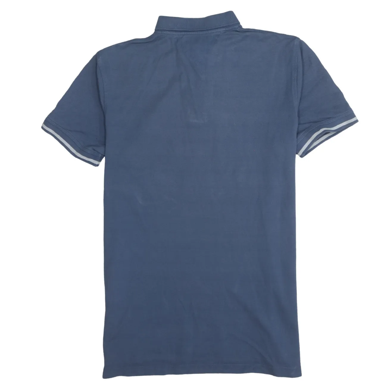 Tommy Hilfiger 90's Short Sleeves Quarter Button Polo Shirt Medium Blue sold by Vintage Club product image thumbnail 2