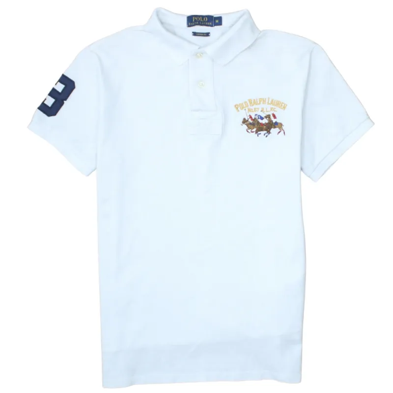 Polo Ralph Lauren 90's Short Sleeves Quarter Button Polo Shirt Medium White sold by Vintage Club