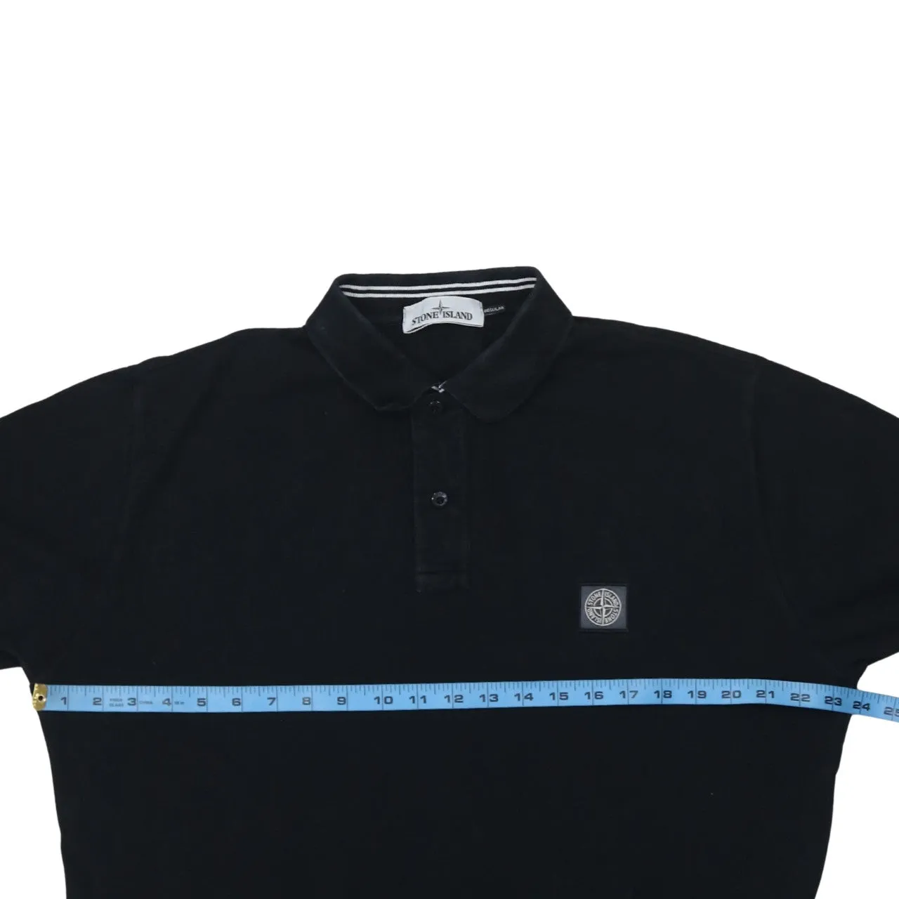 Stone Island 90's Long Sleeve Quarter Button Polo Shirt XXLarge (2XL) Black sold by Vintage Club product image thumbnail 5