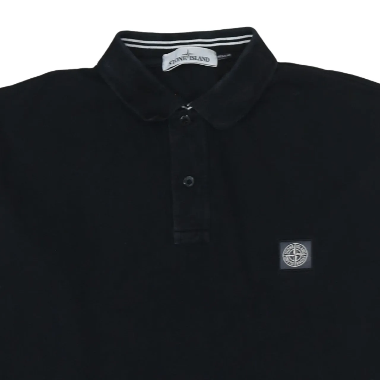 Stone Island 90's Long Sleeve Quarter Button Polo Shirt XXLarge (2XL) Black sold by Vintage Club product image thumbnail 3