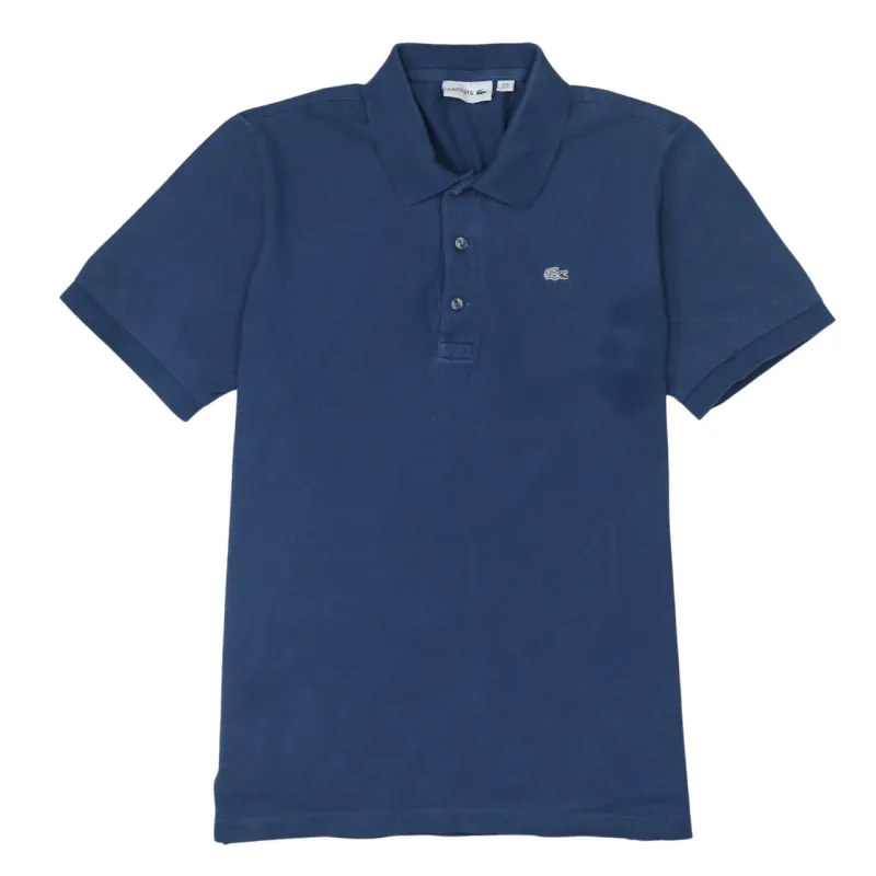Lacoste 90's Short Sleeves Quarter Button Polo Shirt XLarge Blue sold by Vintage Club