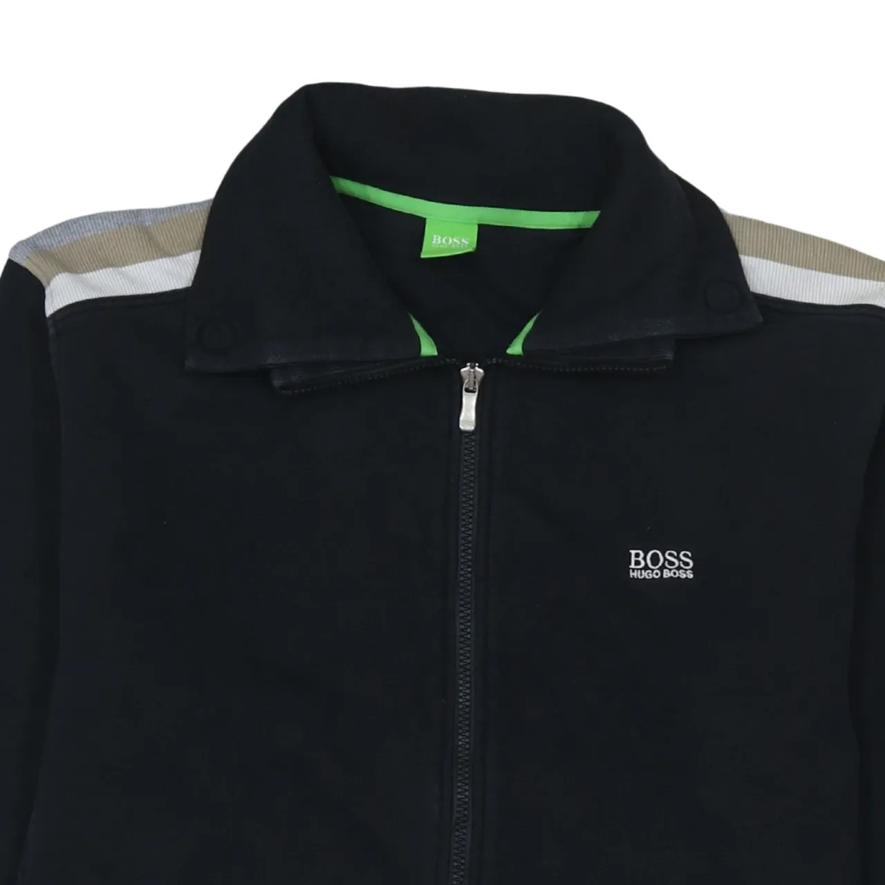 HUGO BOSS 90's Lightweight Full Zip Up Sweatshirt Large Black sold by Vintage Club product image thumbnail 3