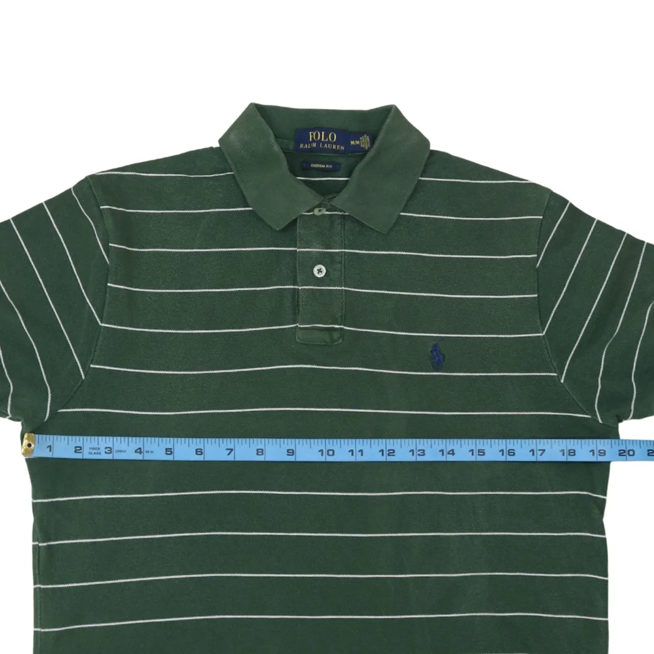 Polo Ralph Lauren 90's Short Sleeves Quarter Button Polo Shirt Medium Green sold by Vintage Club product image thumbnail 5