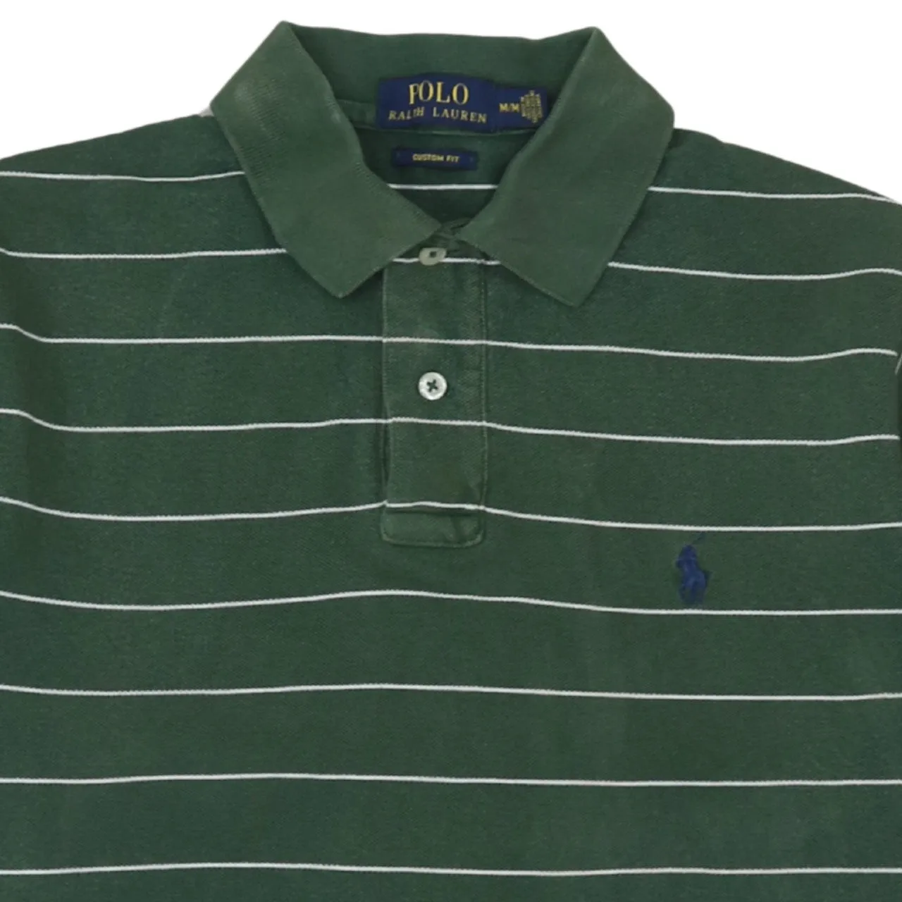 Polo Ralph Lauren 90's Short Sleeves Quarter Button Polo Shirt Medium Green sold by Vintage Club product image thumbnail 3