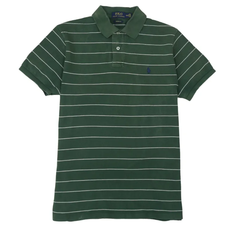 Polo Ralph Lauren 90's Short Sleeves Quarter Button Polo Shirt Medium Green sold by Vintage Club