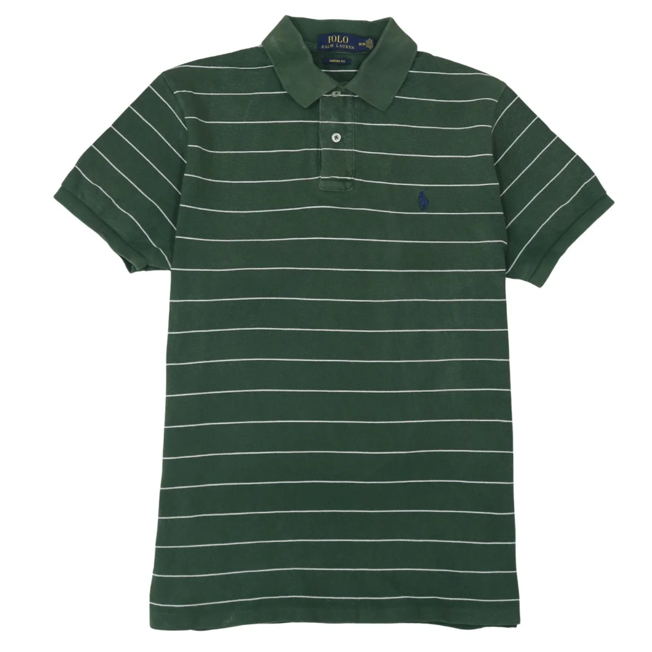 Polo Ralph Lauren 90's Short Sleeves Quarter Button Polo Shirt Medium Green sold by Vintage Club