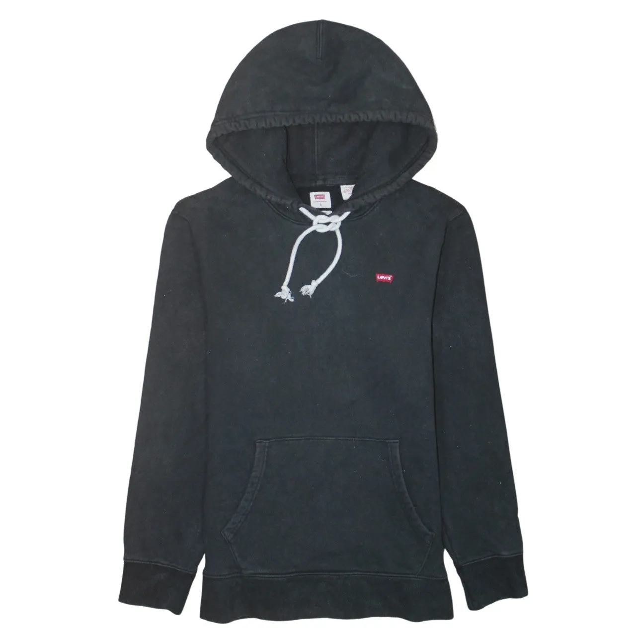 Levi's 90's Drawstring Pockets Pullover Hoodie Small Black sold by Vintage Club