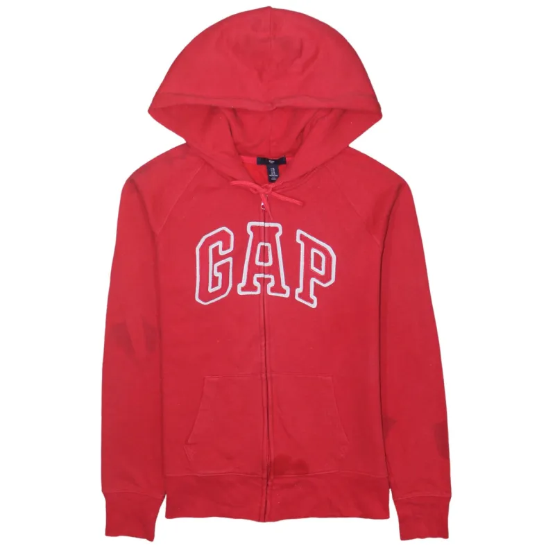 Gap 90's Spellout Full Zip Up Hoodie Medium Red made by GAP