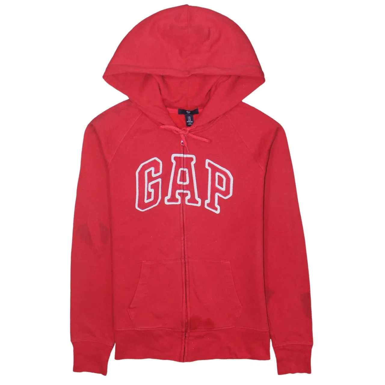 Gap 90's Spellout Full Zip Up Hoodie Medium Red sold by Vintage Club