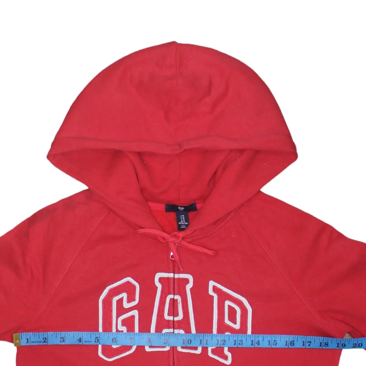 Gap 90's Spellout Full Zip Up Hoodie Medium Red sold by Vintage Club product image thumbnail 5