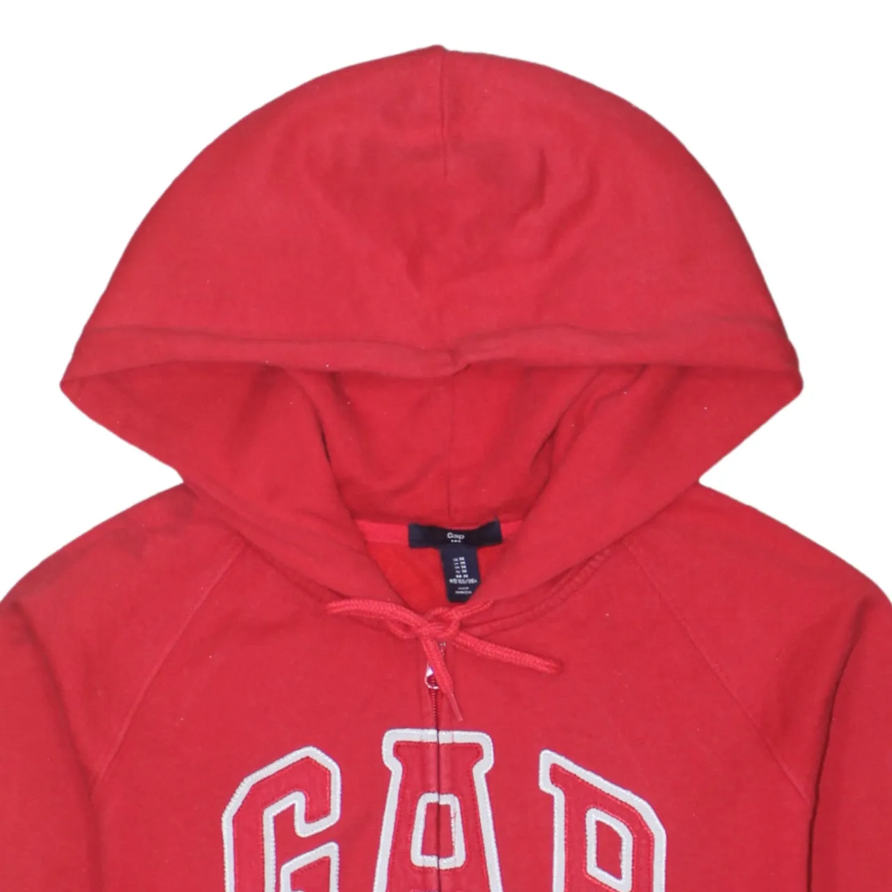 Gap 90's Spellout Full Zip Up Hoodie Medium Red sold by Vintage Club product image thumbnail 3