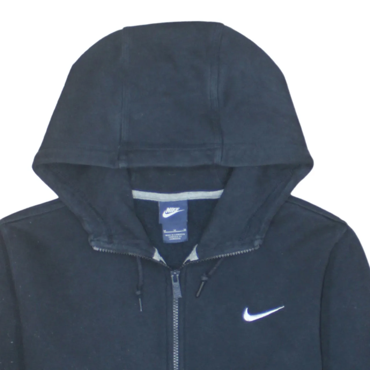 Nike 90's Swoosh Full Zip Up Hoodie Medium Black sold by Vintage Club product image thumbnail 3