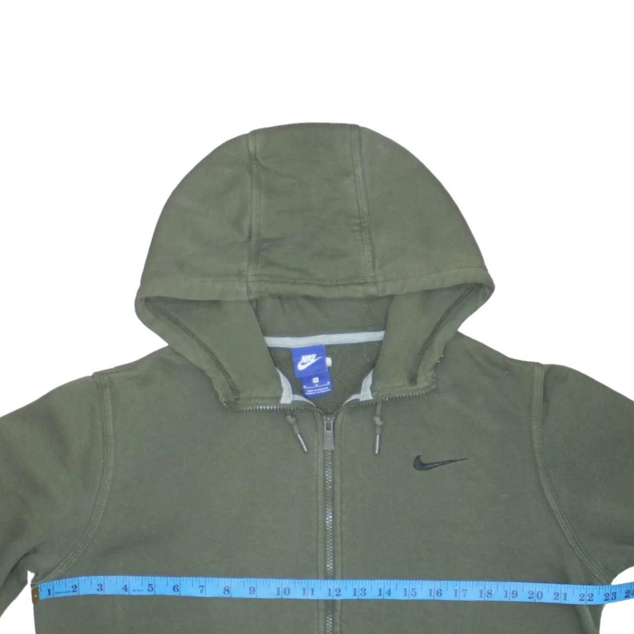 Nike 90's Swoosh Full Zip Up Hoodie Medium Green sold by Vintage Club product image thumbnail 5