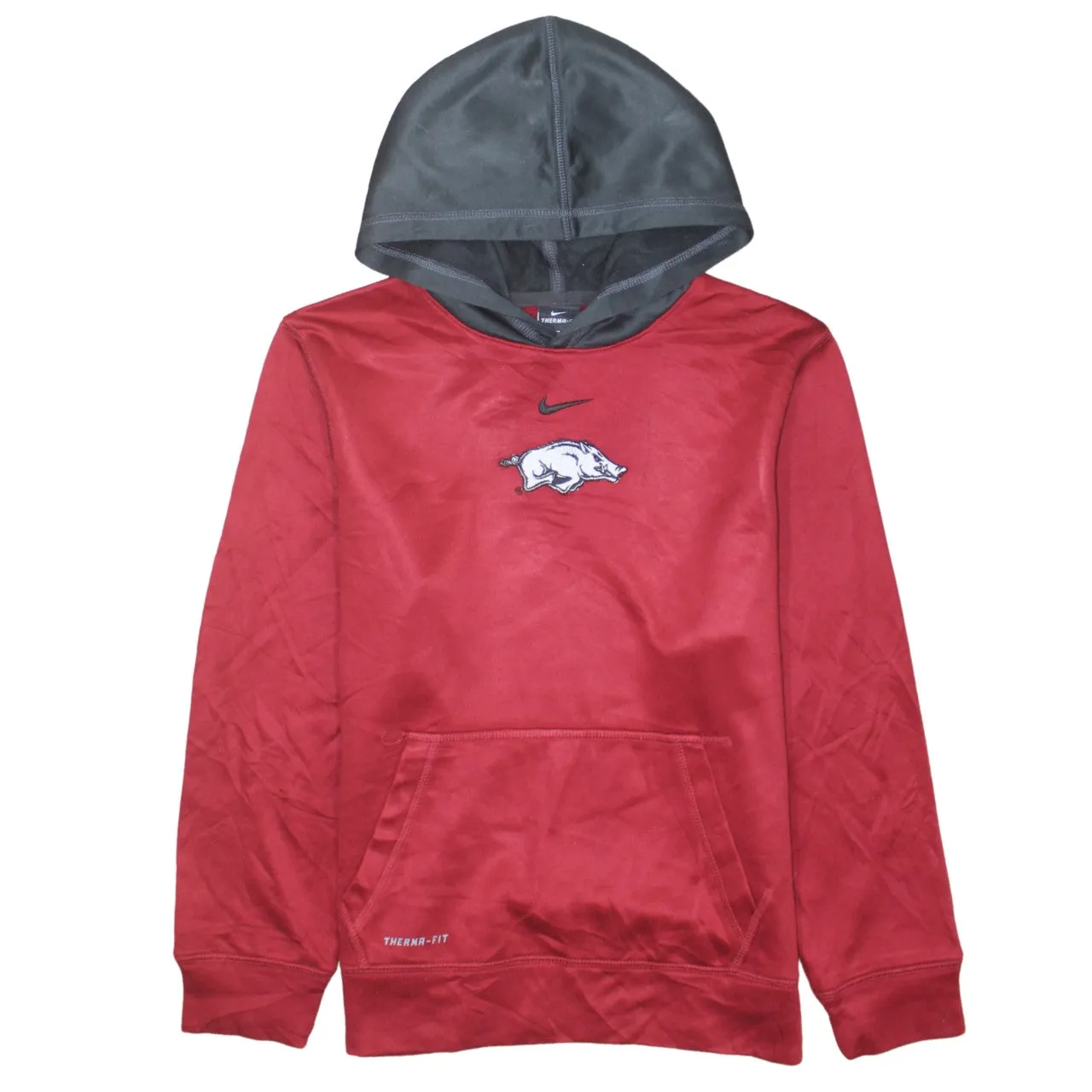 Nike 90's Center Middle Swoosh Pullover Hoodie Large Grey sold by Vintage Club