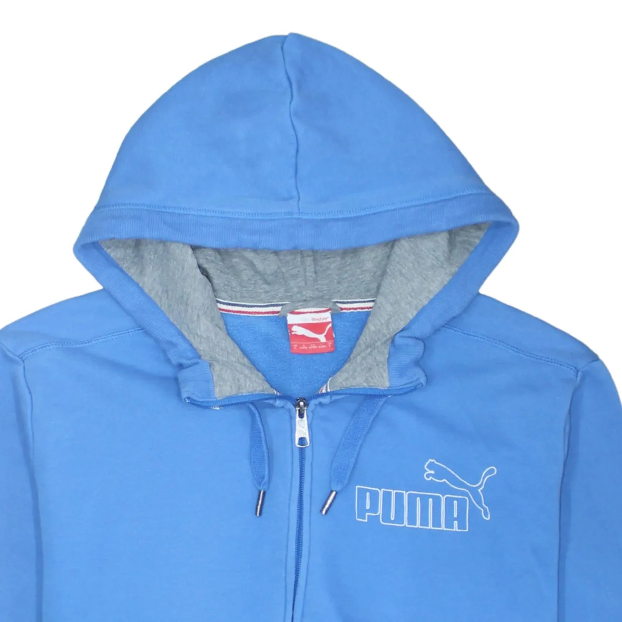 Puma 90's Drawstring Pockets Full Zip Up Hoodie Medium Blue sold by Vintage Club product image thumbnail 3