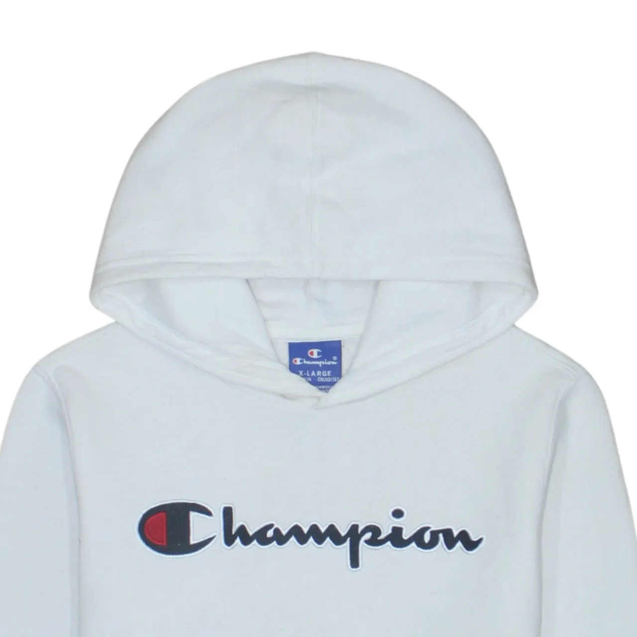 Champion 90's Spellout Pullover Hoodie XLarge White sold by Vintage Club product image thumbnail 3