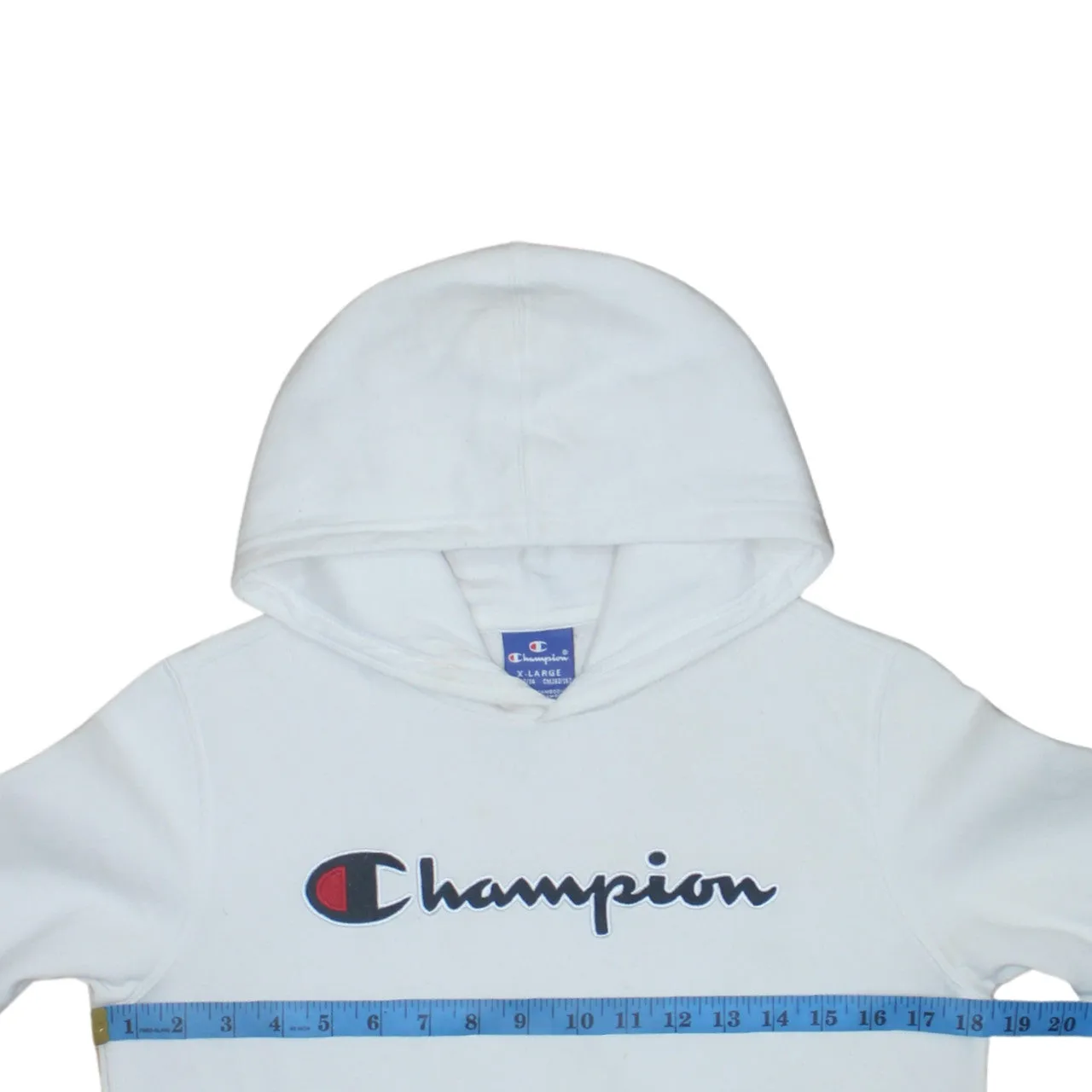 Champion 90's Spellout Pullover Hoodie XLarge White sold by Vintage Club product image thumbnail 5