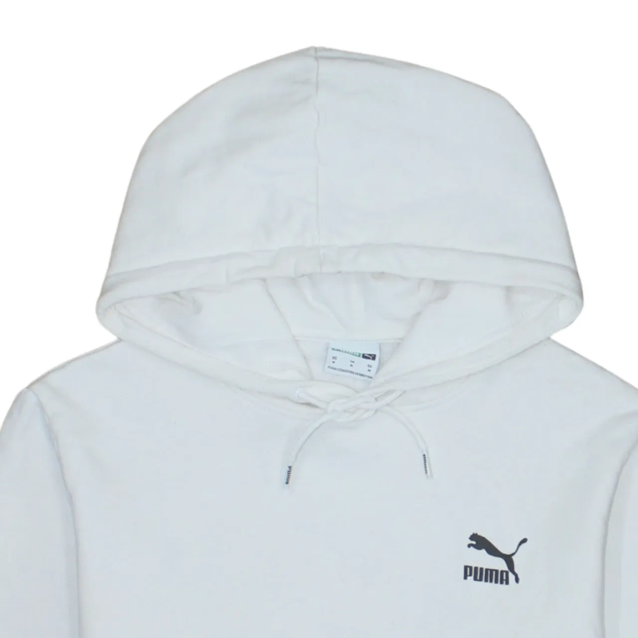 Puma 90's Drawstring Pockets Pullover Hoodie Medium White sold by Vintage Club product image thumbnail 3