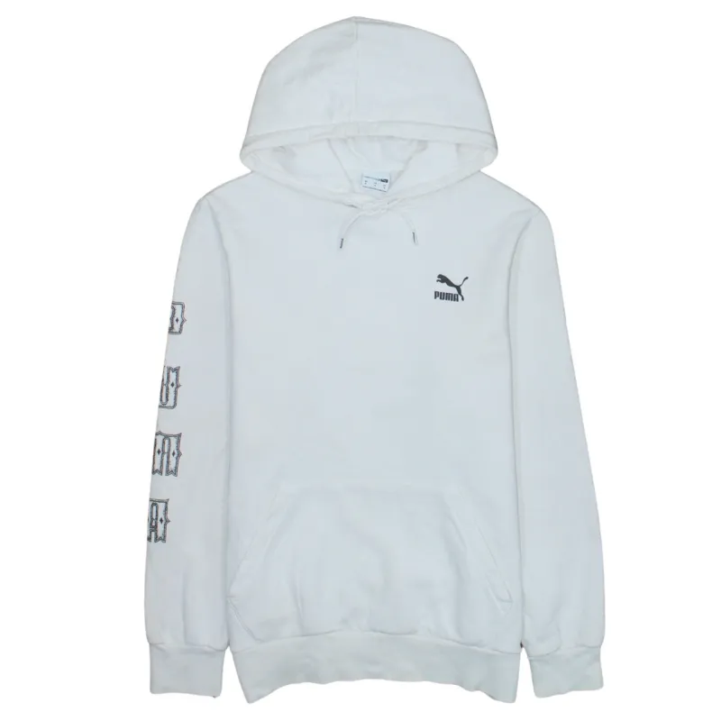 Puma 90's Drawstring Pockets Pullover Hoodie Medium White sold by Vintage Club
