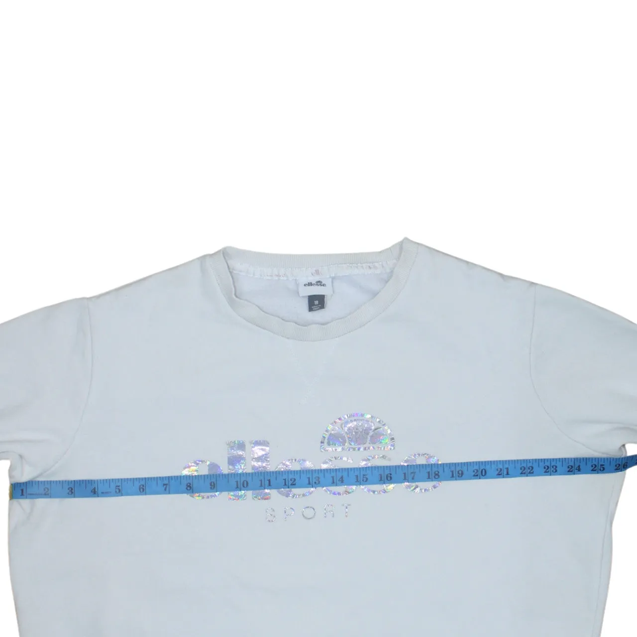 Ellesse 90's Spellout Crew Neck Sweatshirt XXLarge White sold by Vintage Club product image thumbnail 5
