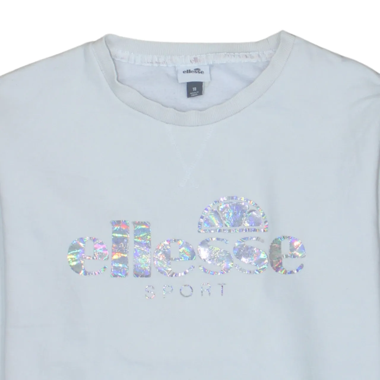 Ellesse 90's Spellout Crew Neck Sweatshirt XXLarge White sold by Vintage Club product image thumbnail 3