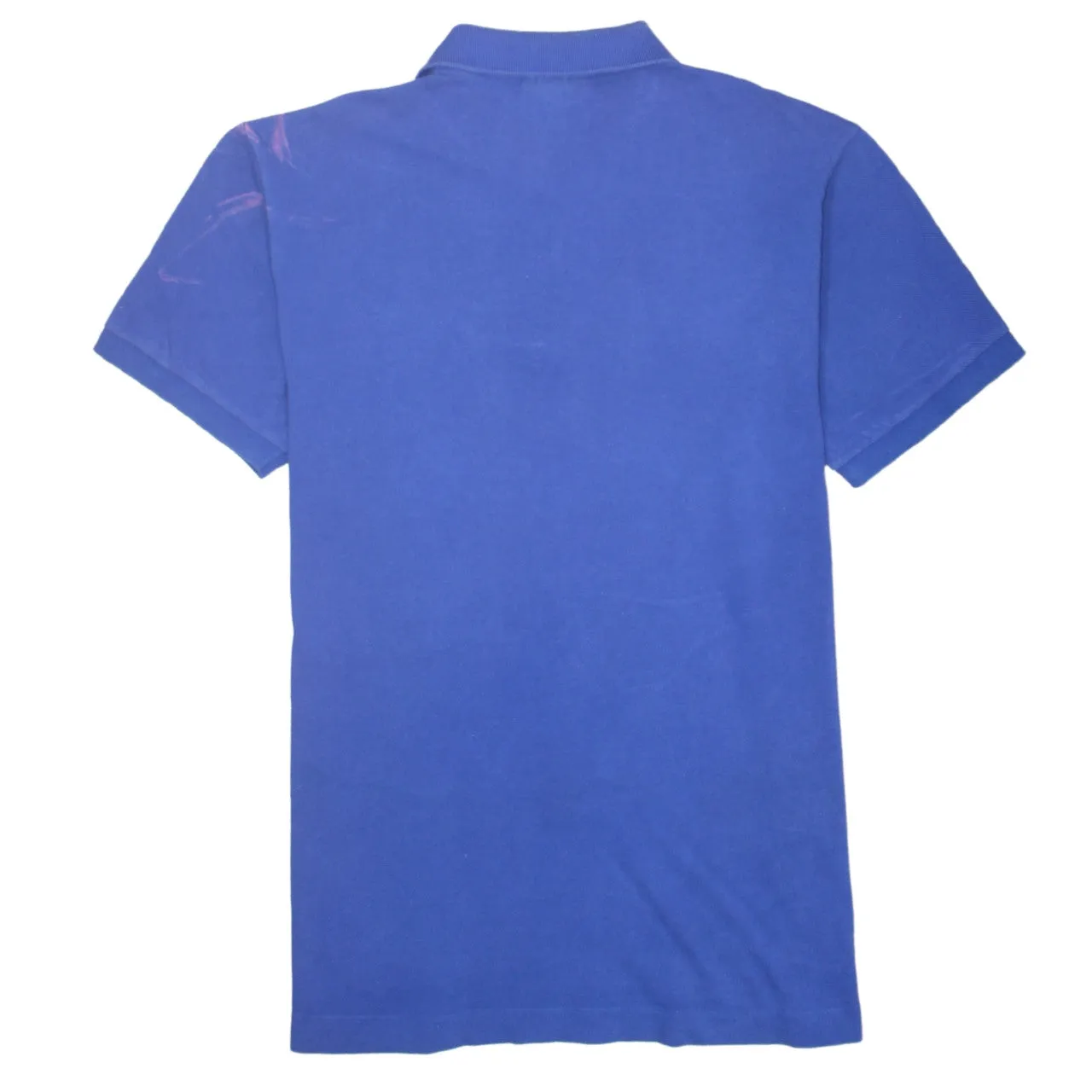 Lacoste 90's Short Sleeves Quarter Button Polo Shirt XXLarge (2XL) Blue sold by Vintage Club product image thumbnail 2