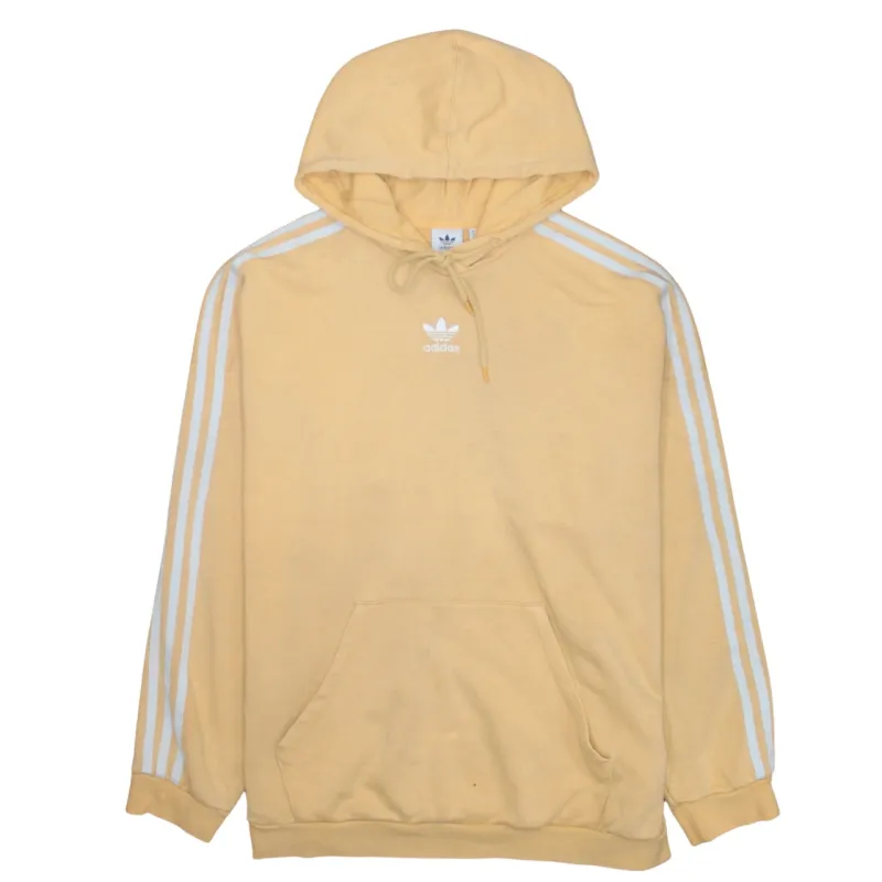 Adidas 90's Striped Sleeve Pullover Hoodie XLarge Yellow sold by Vintage Club