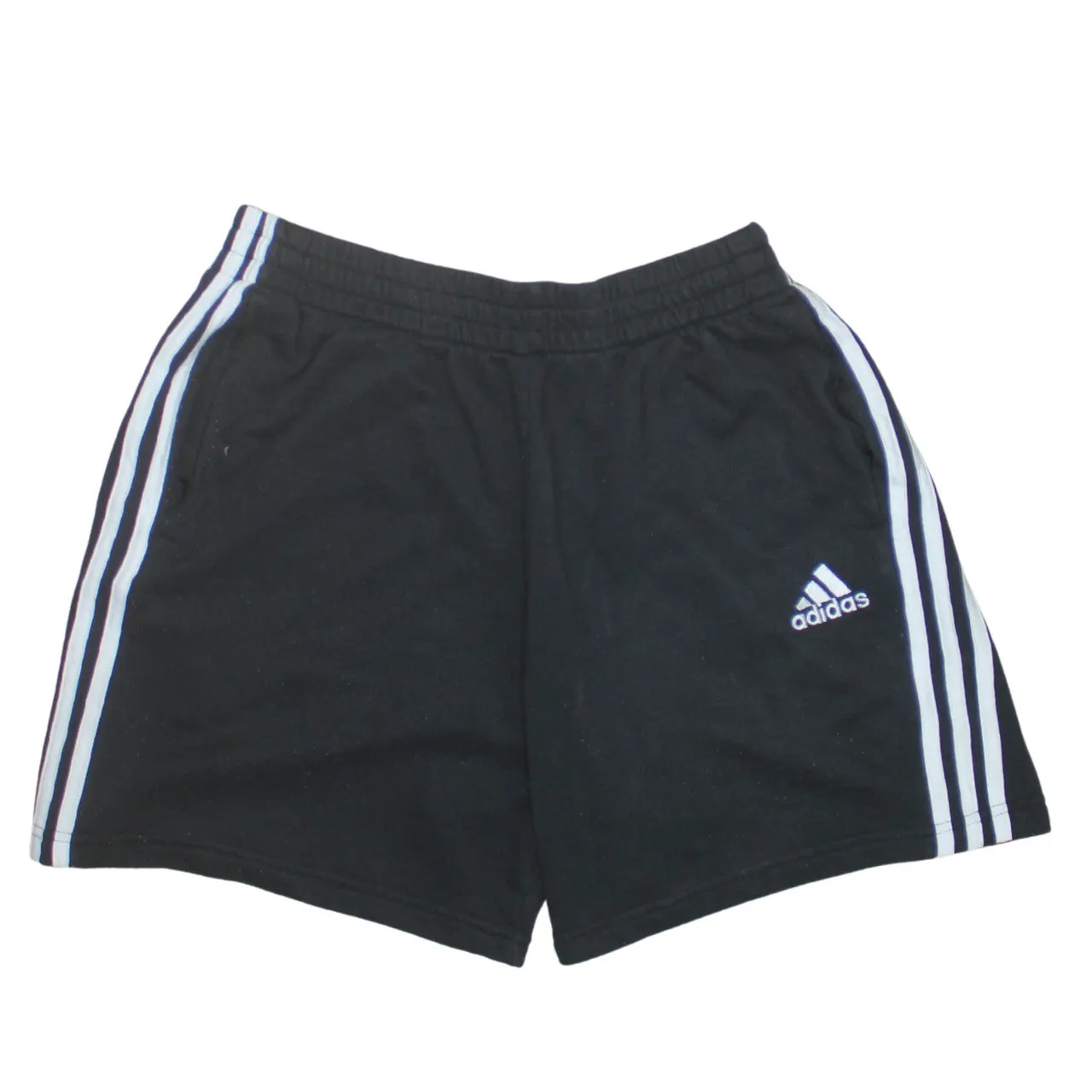 Adidas 90's 3 Stripes Baggy Chino Shorts Large Black sold by Vintage Club