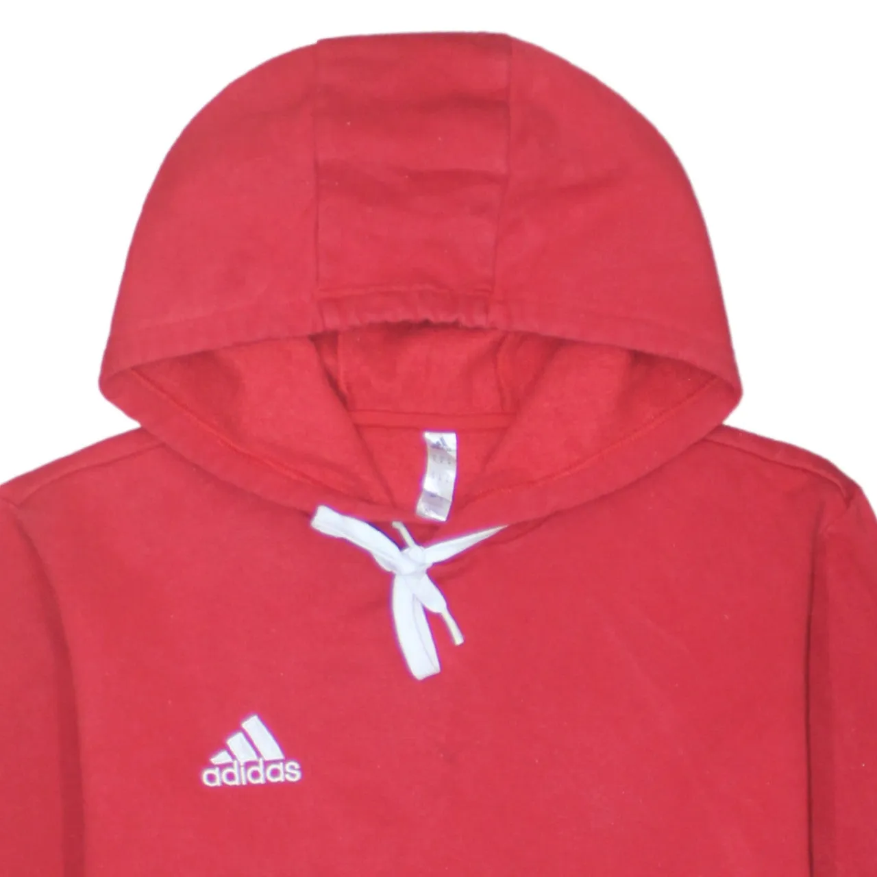 Adidas 90's Drawstring Pockets Pullover Hoodie Medium Red sold by Vintage Club product image thumbnail 3