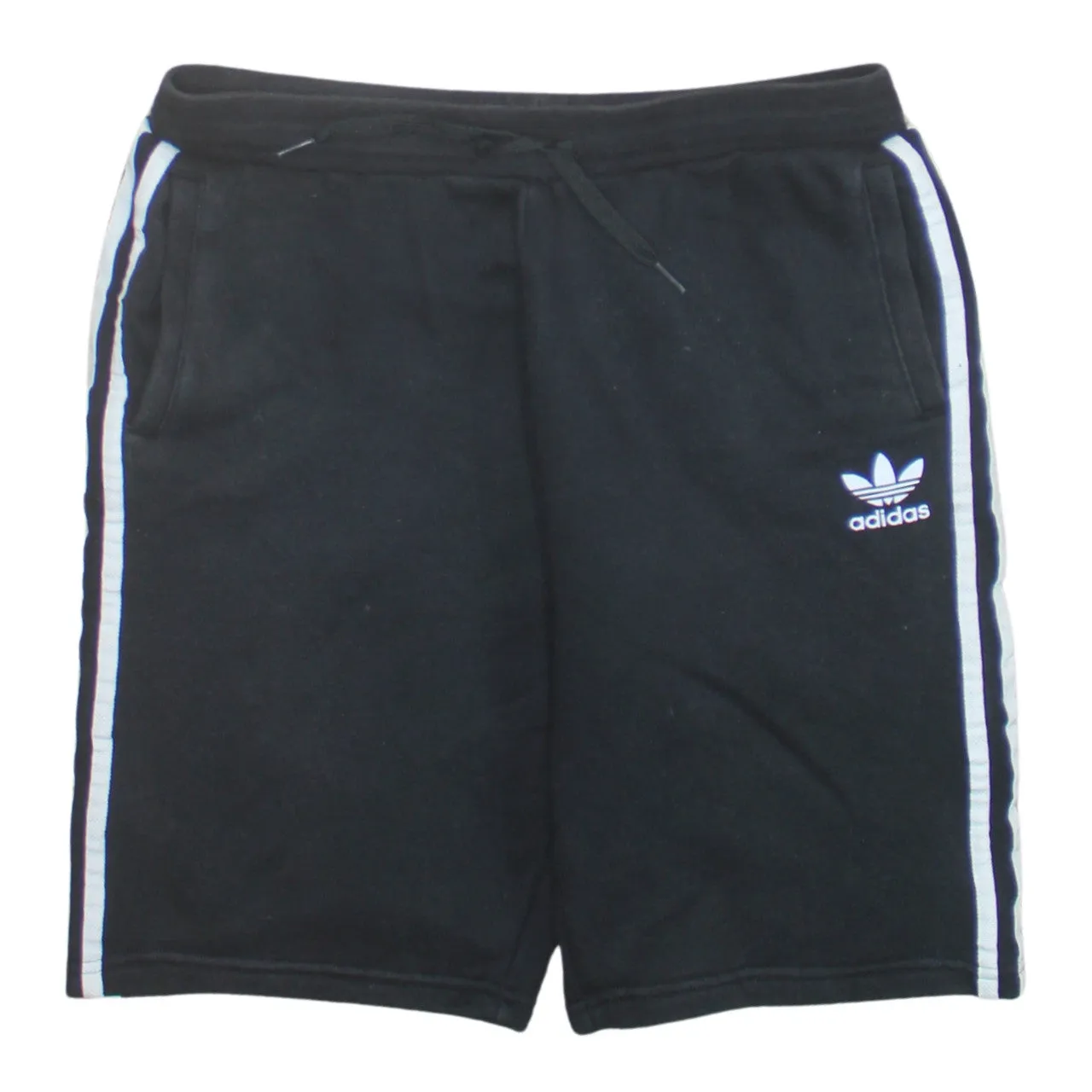 Adidas 90's 3 Stripes Baggy Chino Shorts 28 Black sold by Vintage Club