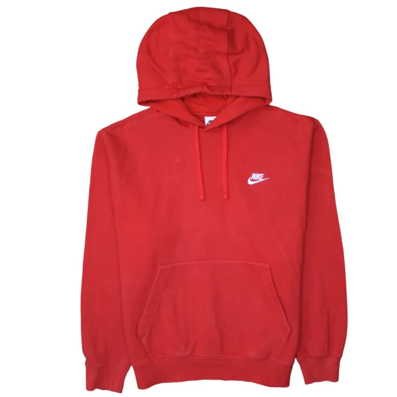Nike 90's Swoosh Pullover Hoodie Medium Red made by Nike