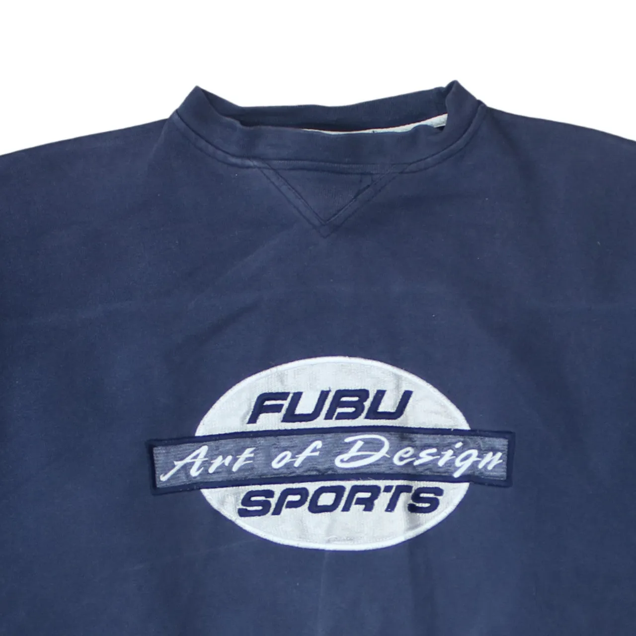 FUBU 90's Spellout Crew Neck Sweatshirt XLarge Navy Blue sold by Vintage Club product image thumbnail 3